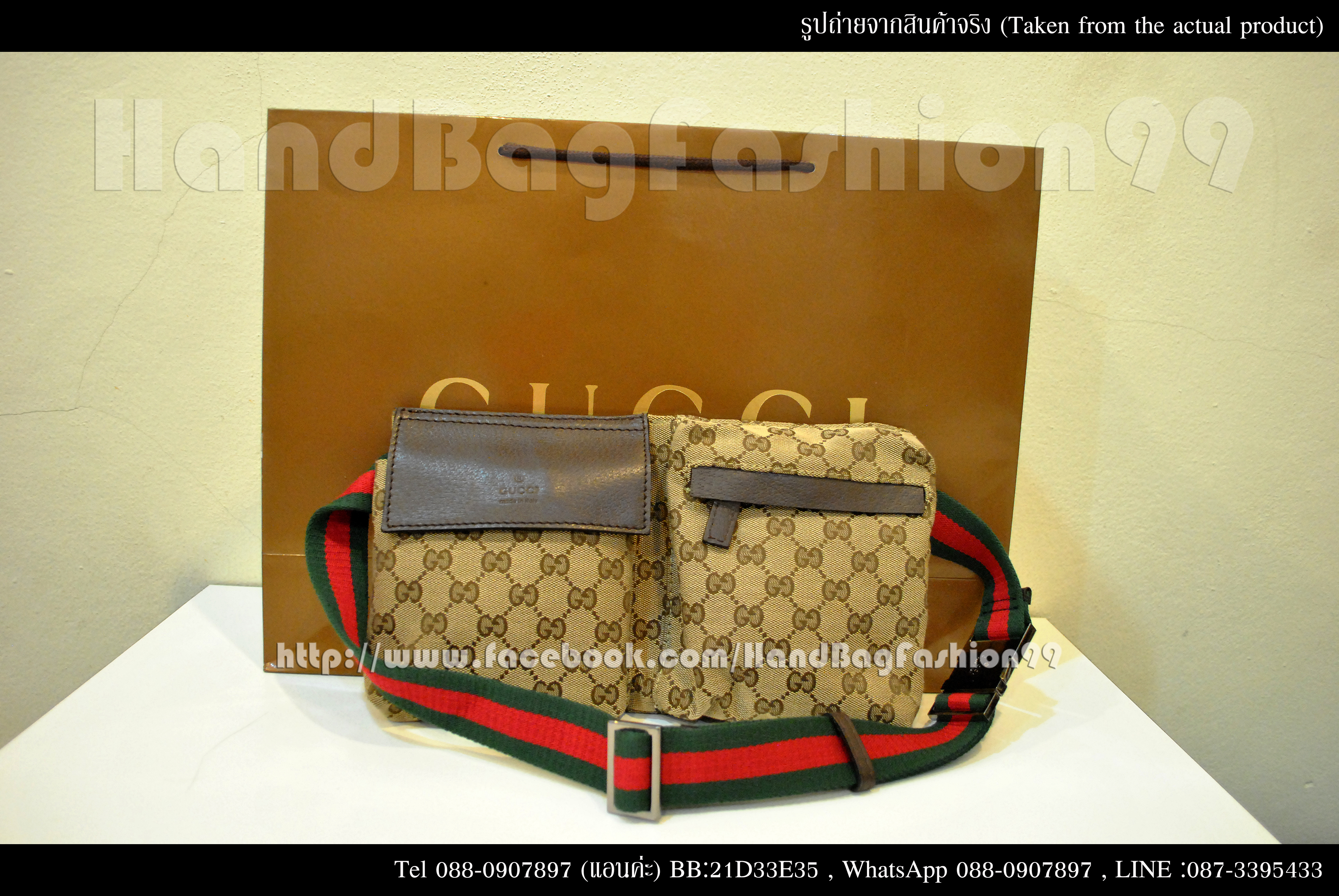 [GC017] Gucci Belt Bag Top Mirror หนังแท้ ! | กระเป๋า แบรนด์เนม แฟชั่น (ราคาพิเศษ)